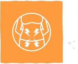 Ikona symbolizující předčasný pocit sytosti 